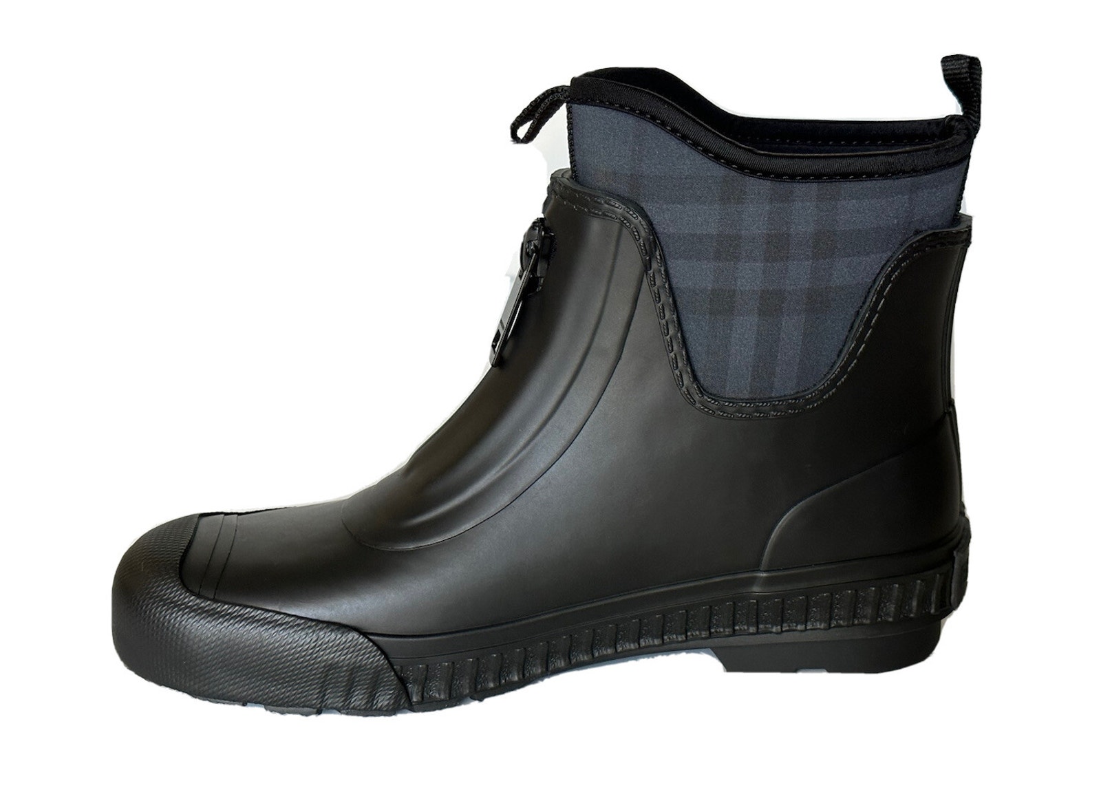 Burberry Rubber Women's Black/Charcoal Ankle Boots 7 Us (37 Euro) 8045835 Nib